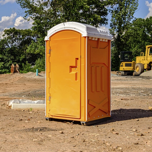 how often are the porta potties cleaned and serviced during a rental period in Mappsburg